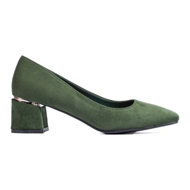 Décolleté verdi Vinceza da donna con tacco basso verde 2