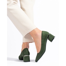 Décolleté verdi Vinceza da donna con tacco basso verde 1