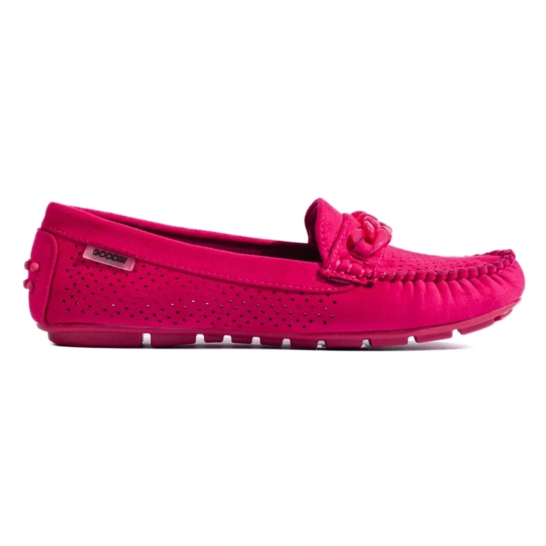 Mocassini Shelovet in camoscio traforato rosa da donna 2