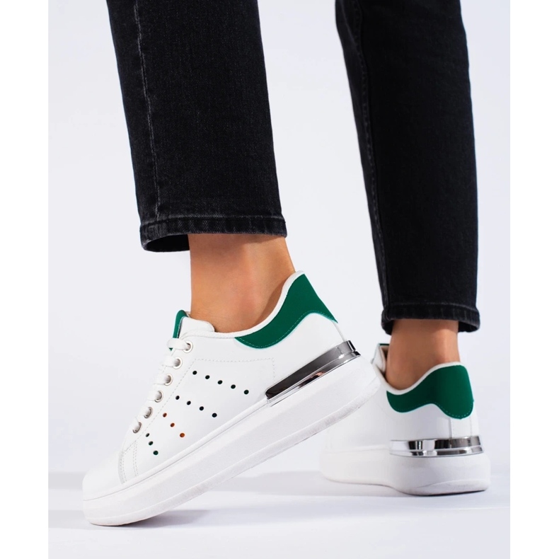 Sneakers bianche Shelovet con suola spessa bianco 2