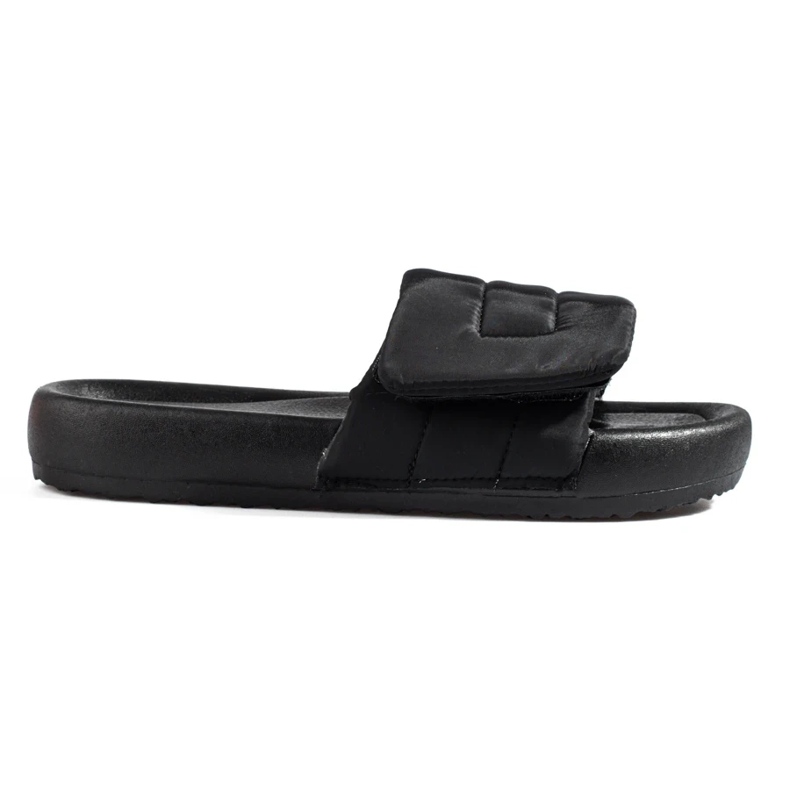 Pantofole nere da donna con velcro Shelovet nero 1