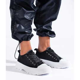 Classiche sneaker con piattaforma Shelovet nero 1