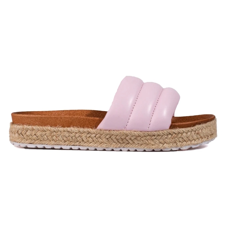 Espadrillas da donna su suola spessa Vinceza rosa 1