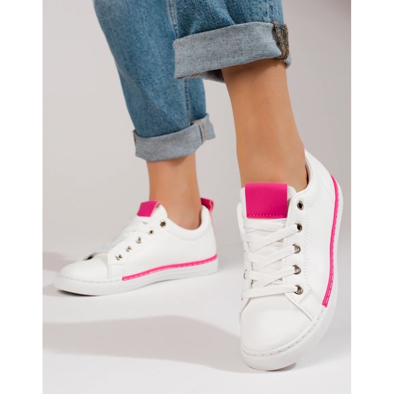 Sneakers classiche da donna bianche Shelovet bianca 2