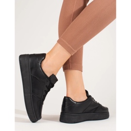 Shelovet scarpe sportive nere con suola spessa nero 2