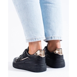 Sneakers nere da donna sulla piattaforma Shelovet nero 1