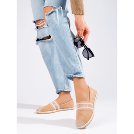 Espadrillas da donna in camoscio beige di Vinceza 1