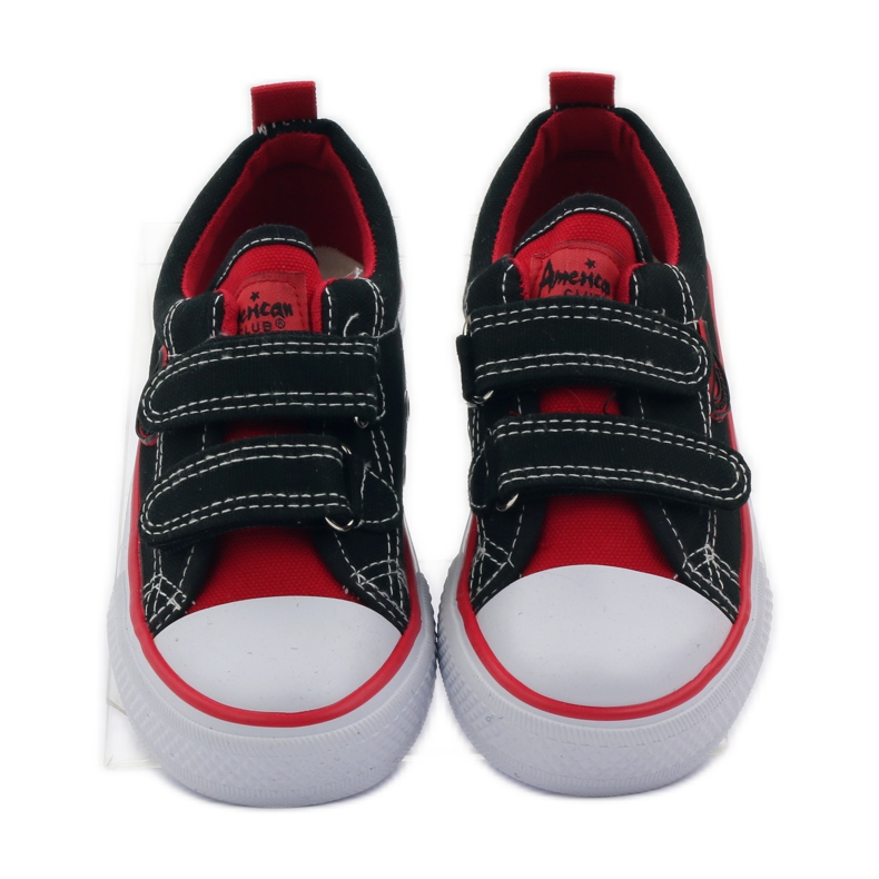 American Club Sneakers americane rape nere/rosse rosso nero 4