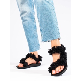 Sandali donna neri profumati con velcro Shelovet nero 1