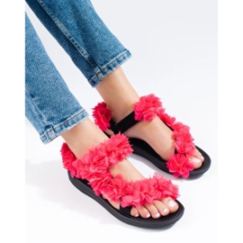 Sandali da donna profumati con velcro Shelovet fucsia rosa 2