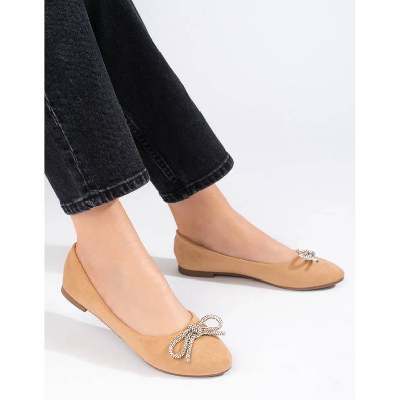 Ballerine classiche da donna in Shelovet beige 1