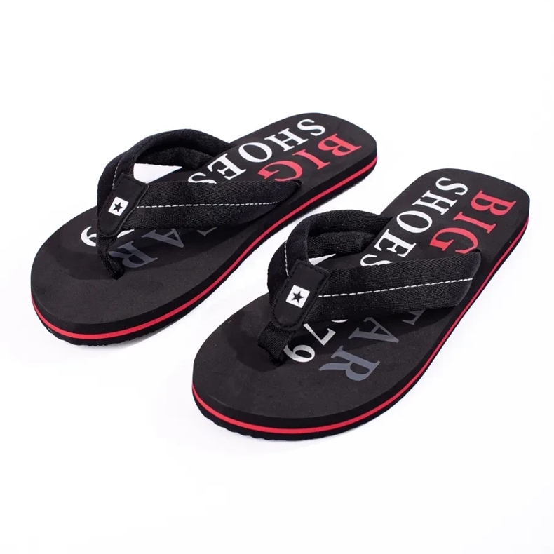 Pantofole nere da uomo Big Star LL174614 nero 1