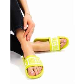 Pantofole da donna gialle Big Star ll274742 giallo 1