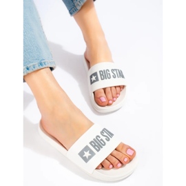Pantofole da donna Big Star bianche ff274A199101 bianco 2