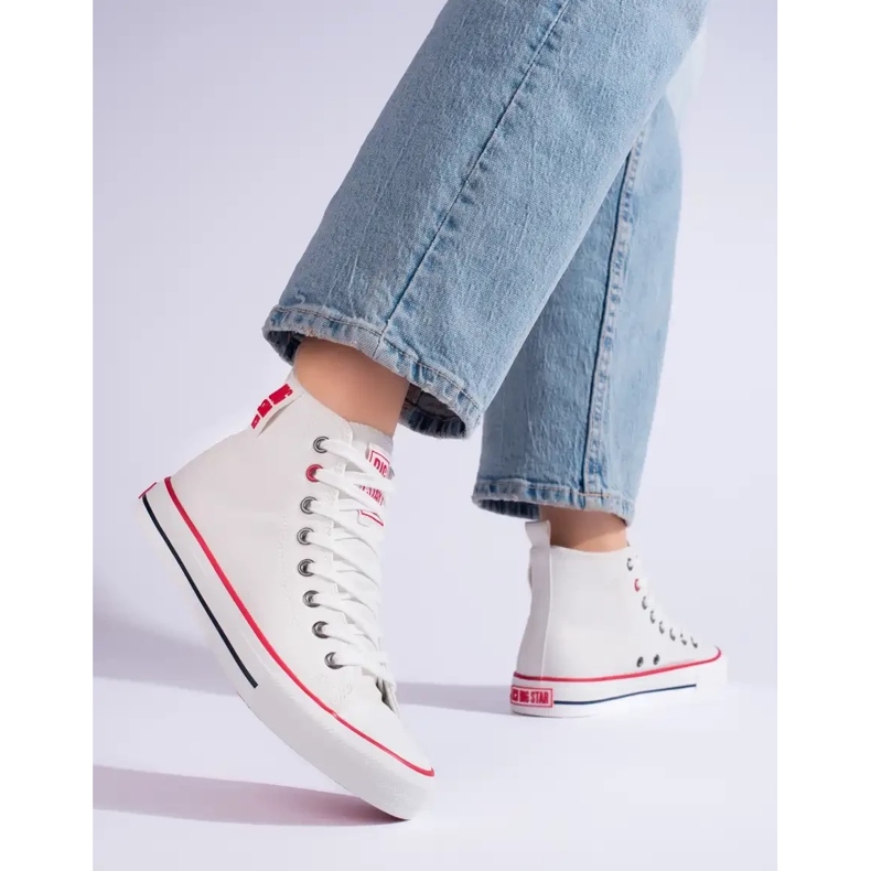 Sneakers alte bianche da donna Big Star JJ274132 bianca 2