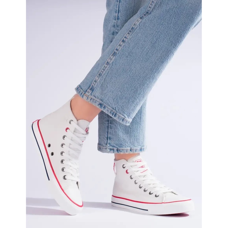 Sneakers alte bianche da donna Big Star JJ274132 bianca 1