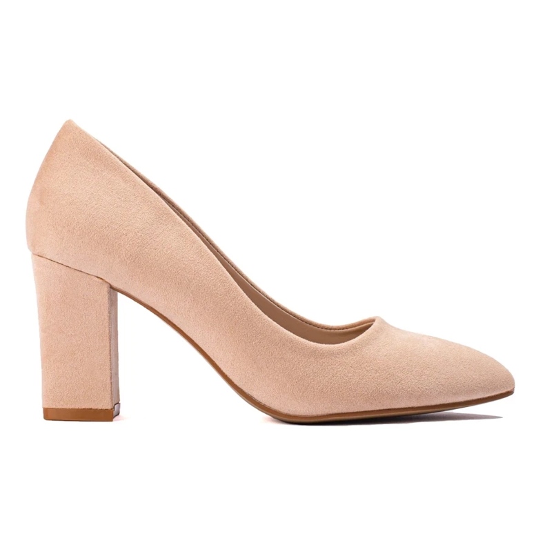 Décolleté da donna beige sul blocco Shelovet 2
