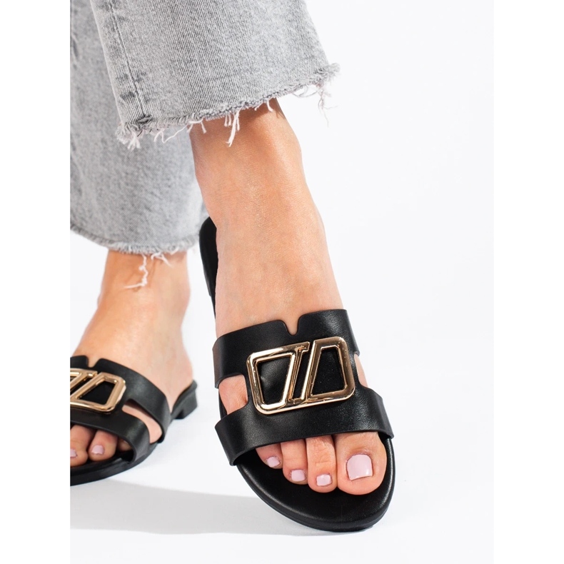 Eleganti pantofole Shelovet nere da donna nero 1