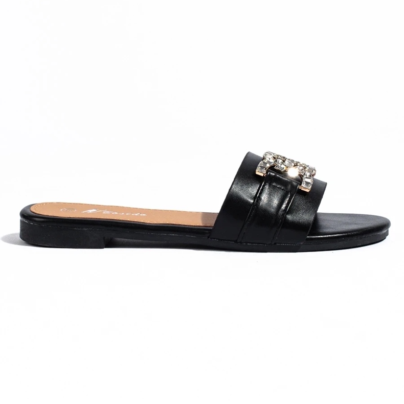 Sandali neri da donna con elegante fibbia Shelovet nero 1
