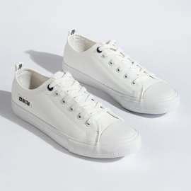 Sneakers bianche da uomo realizzate in pelle ecologica Big Star KK174008 bianco 2