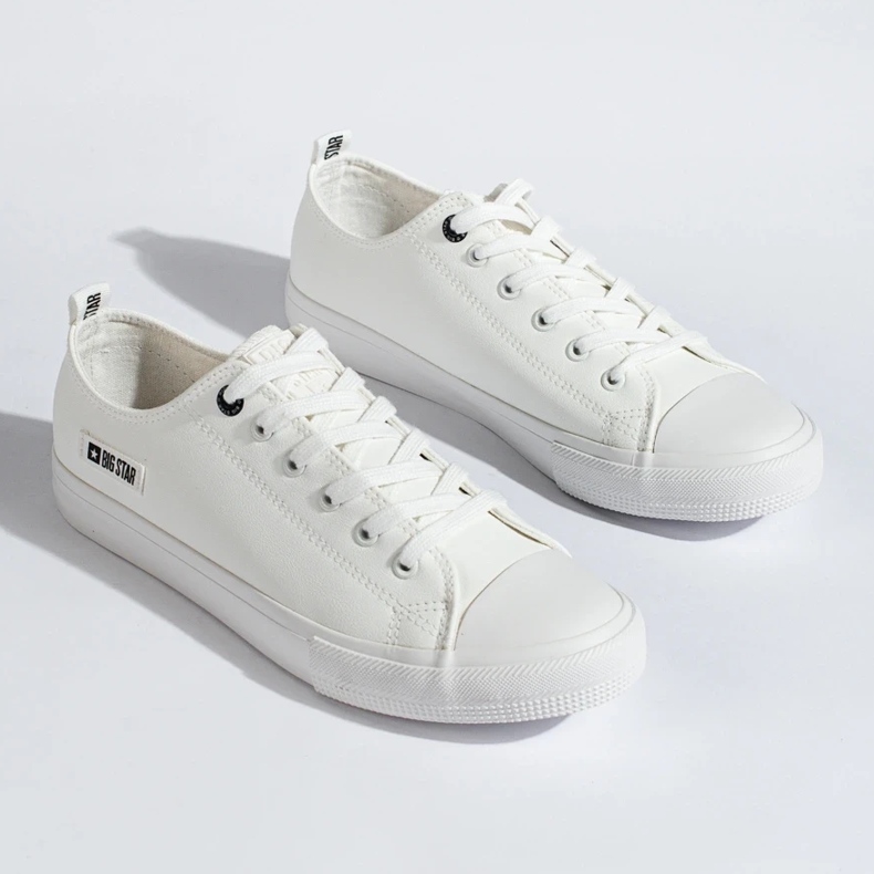 Sneakers bianche da uomo realizzate in pelle ecologica Big Star KK174008 bianco 2