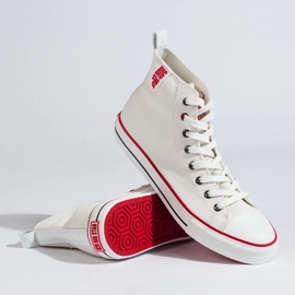 Sneakers alte da uomo Big Star bianche bianco 2