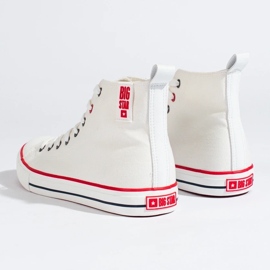 Sneakers alte da uomo Big Star bianche bianca 1