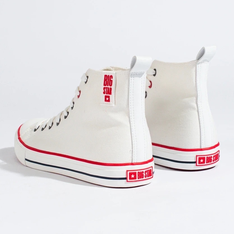 Sneakers alte da uomo Big Star bianche bianco 1