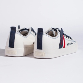 Sneakers bianche da uomo realizzate in pelle ecologica Big Star LL174005 bianco 2
