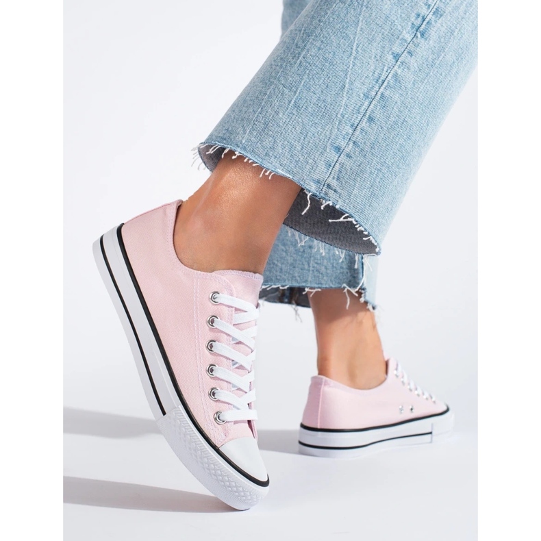 SHELOVET Sneakers bassa Vico rosa da donna 2