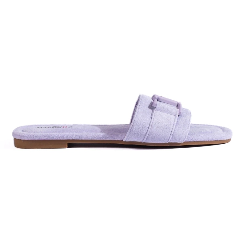 Pantofole da donna in camoscio viola di Shelovet 2