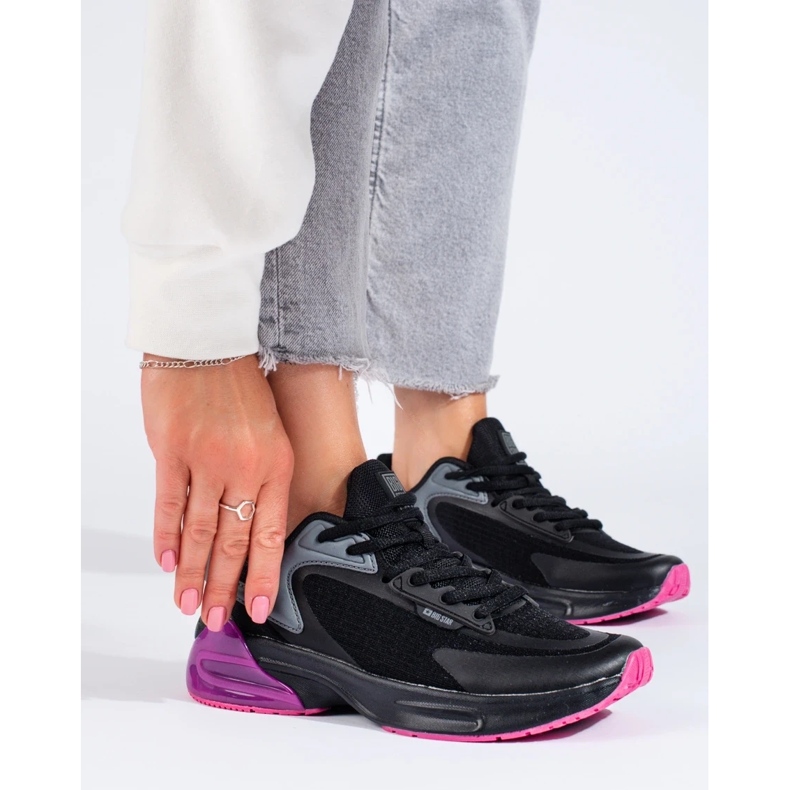 Scarpe sportive nere da donna Big Star LL274335 nero 2
