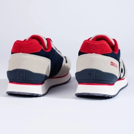 Scarpe sportive da uomo LL174256 Big Star blu navy e beige 1