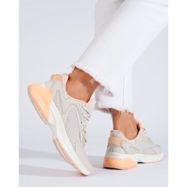 Scarpe sportive beige da donna LL274336 Big Star 2
