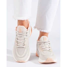 Scarpe sportive beige da donna LL274336 Big Star 1