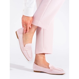 Eleganti mocassini rosa Shelovet da donna 2