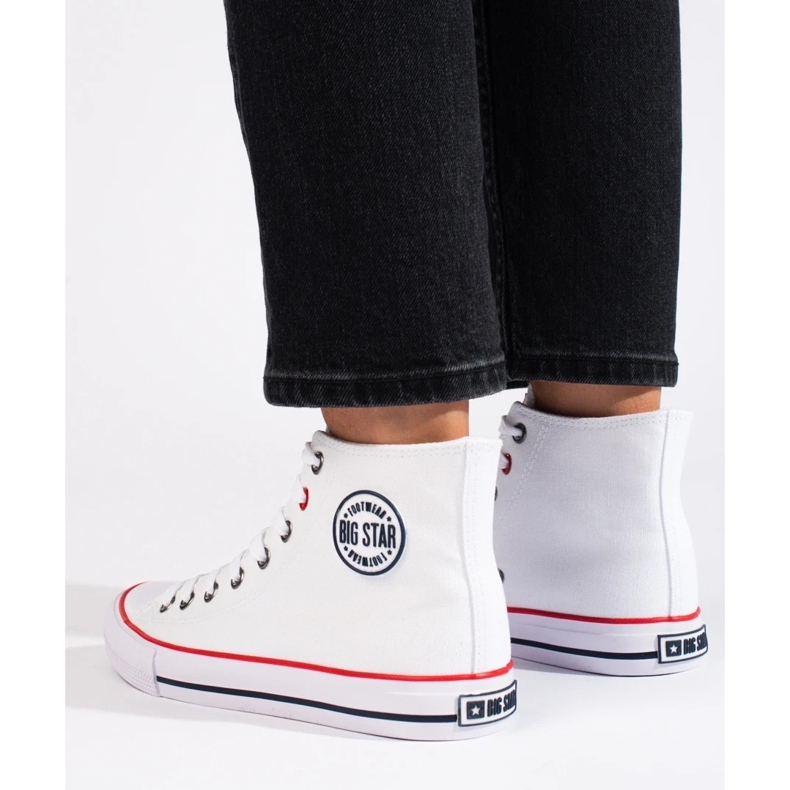 Sneakers alte da donna Big Star T274026101 bianche bianca 1