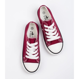 Sneakers stringate Shelovet bordeaux per ragazzi rosso 2