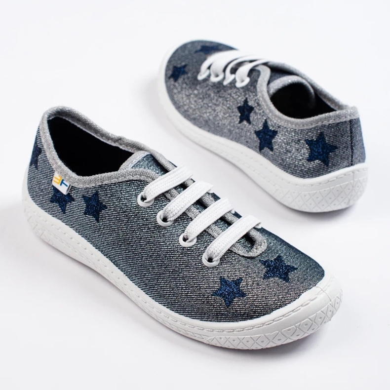 SHELOVET Sneakers slip-on da bambino 3F di colore grigio 2