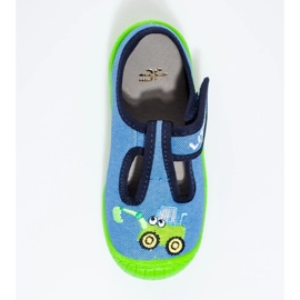 Pantofole da escavatore in velcro blu Shelovet 1