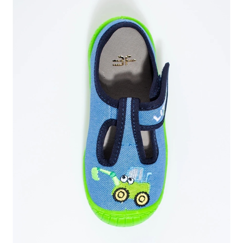 Pantofole da escavatore in velcro blu Shelovet 1