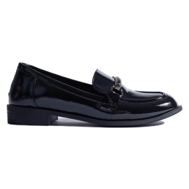 Mocassini classici Shelovet laccati neri nero 2