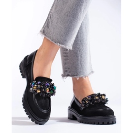 Mocassini da donna in camoscio nero di Shelovet 2