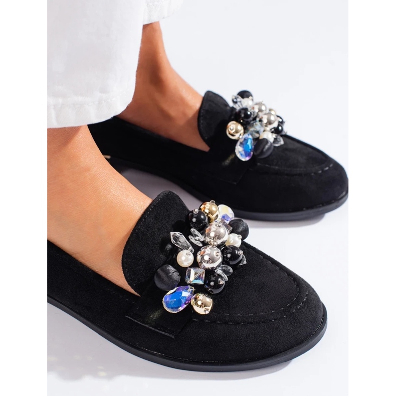 Signori delle donne nere con cristalli Shelovet nero 1