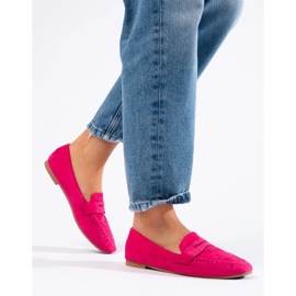 Comode signore in pelle scamosciata da donna fucsia Shelovet rosa 1
