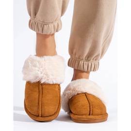 Pantofole cammello da donna Shelovet marrone 1
