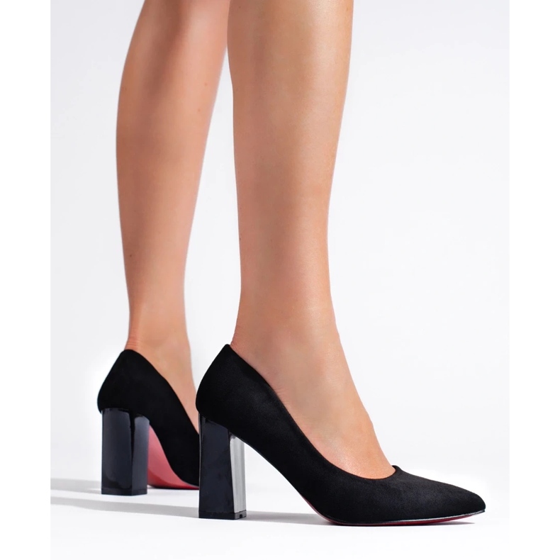 Décolleté nere da donna sul palo nero 1