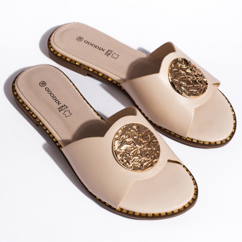 Goodin Eleganti infradito da donna beige 2