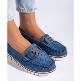 Goodin Mocassini platform blu traforati 2