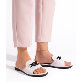 Goodin Infradito piatte da donna bianche bianca 2